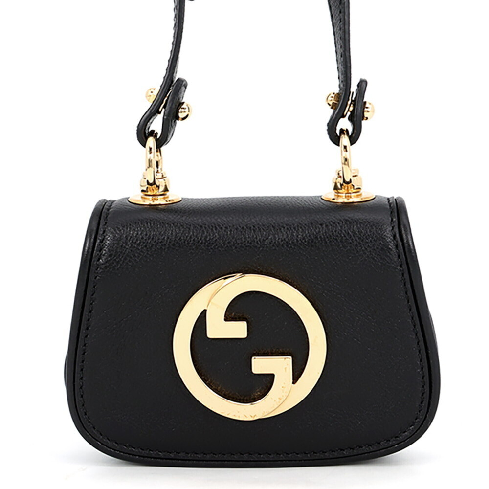 Gucci business card holder/card case, Interlocking G Blondie leather, 698635,...